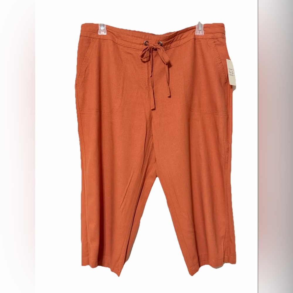 Per Se Linen Blend Capris NWT